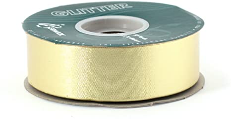 Gold Glitter Flora Satin Ribbon