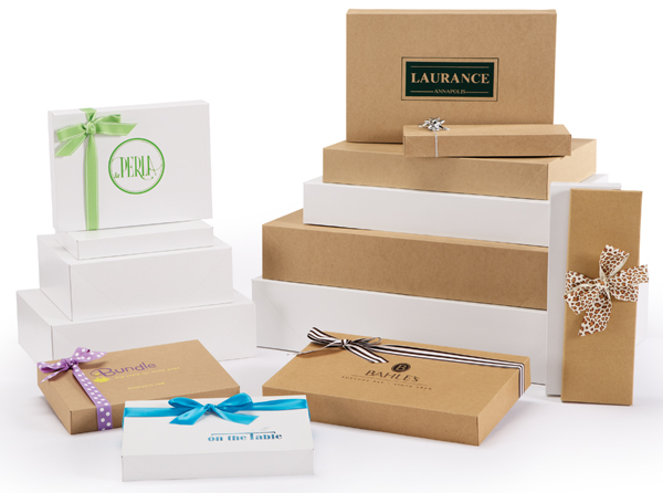 Natural Kraft White Gloss Pop Up Apparel Boxes Hero