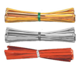 Gold Red Silver Twist Ties