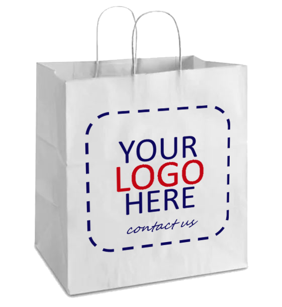 Custom Logo Printing White Bag