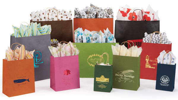 Tinted Kraft Shopping Bags